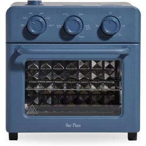 Our Place Wonder Oven | 6-in-1 Stainless Steel Air Fryer Toaster Oven Combo with Basket, Rack, Pan & Tray | Compact 13 QT Countertop Capacity - Toast, Roast, Bake, Reheat, Broil & Steam | Blue Salt, 12.7 Quarts