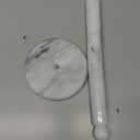 Vintage Paper Towel Holder Countertop - Cast Iron Standing Roll Paper Towel Dispenser with Elegant and Heavy Daffodil Pattern Base for Kitchen Dcor, White