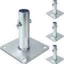 Scaffolding Base Plates with Pins, JUKFITA Reinforced Scaffold Base, 4 Pack Galvanized Scaffolding Accessories for Baker Scaffolding