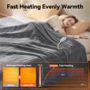 ATKTTOP Heated Blanket Throw, Ultra Soft Flannel Electric Blanket, Consistent & Even Heating, Heated Throw with 8 Heat Levels 8-Hour Auto Off, Overheat Protection, Warm Gifts for Grandma (50"x60")