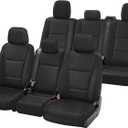 SAPUBK Full Sets Seat Covers Replace for 2015-2026 Ford F150 F250 F350 CrewCab Front 40/20/40 and Rear 60/40 Split Seat, Premium Neoprene with Composite Soft Foam Lining Breathable Seat Cover Cushion