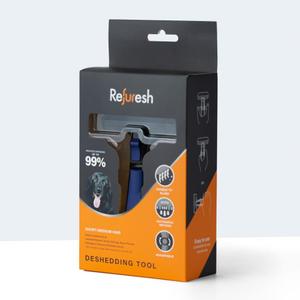 Deshedding Dog Brush for Short/Medium Hair (Medium,Blue)  Gentle Deshedding tool for Dogs & Cats  Reduces shedding, without damaging topcoat. Removes Loose Fur & Dead Undercoat.