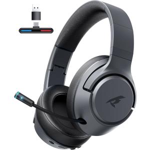 Cinpusen Wireless Gaming Headset for Nintendo Switch丨OLED丨Lite,2.4Ghz USB & Type-C， Bluetooth 5.4 Gaming Headphones with Noise Cancelling Microphone, 40Hr Battery, for PS5, PS4, PC, Mac, Laptop, Grey
