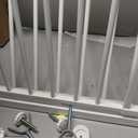 Babelio Metal Baby Gate, 29-48" Auto Close Easy Install Pet Gate, Extra Wide Walk Thru Child Safety Gate, Pressure Mounted Dog Gate for Doorways & Stairs, with Y Spindle Rods, White