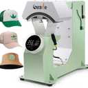 Giraffe Auto Hat Heat Press Machine, Automatic Hat Press Heat Machine for Caps T-Shirts Bags, DIY Sublimation Hat Press Cap Press Auto Open & Release & Digital Press Knob-Style Control Panel (Green)