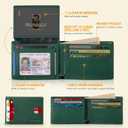 RUNBOX Wallet for Men Slim Rfid Leather 2 ID Window With Gift Box | Slim