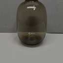 GeLive Brown Glass Vase Round Clear Colored Flower Vase for Centerpiece Long Stem Branch Fresh Artificial Plant Bottle Modern Home Indoor Decoration (Brown)