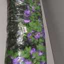 Expandable Privacy Screen with Artificial Flower for Balcony Patio Fence Greenery Privacy Fence Outdoor Leafy Purple Flowers 1pcs