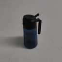 TrendPlain 16oz/470ml Blue Glass Olive Oil Sprayer for Cooking - 2 in 1 Olive Oil Dispenser for Kitchen Gadgets, Air Fryer, Salad, and BBQ - Black