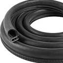 Automotive Door Weather Stripping 20Ft Car Door Rubber Edge Trim Seal Strip Gasket with Side Bulb for Car Bus Camper Boat RV Truck Doors