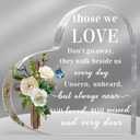 Jetec Bereavement Gift Acrylic Heart Sympathy Memorial Gift for Loss of Loved One Condolence Remembrance Keepsake Table Decor for Mom Dad Grandma Friend Remembrance Decor(Classic Style)