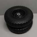 Taifa 2 PCS 13 Inch Rubber Solid Flat Free Replacement Tires and Wheels 4.00-6 with 5/8'' Axle Bore Hole, Air Less Wheel for Wheelbarrow/Wagon/Hand Truck/Trolley/Garden Scooter etc.