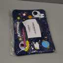 Cute Case for Apple iPad 9th 8th 7th Generation 10.2 Inch 2021/2020/2019 Model, EVA Kickstand Heavy Duty Shockproof Kids Friendly Bumper Case with Shoulder Strap Cover for iPad 10.2", Blue Astronaut