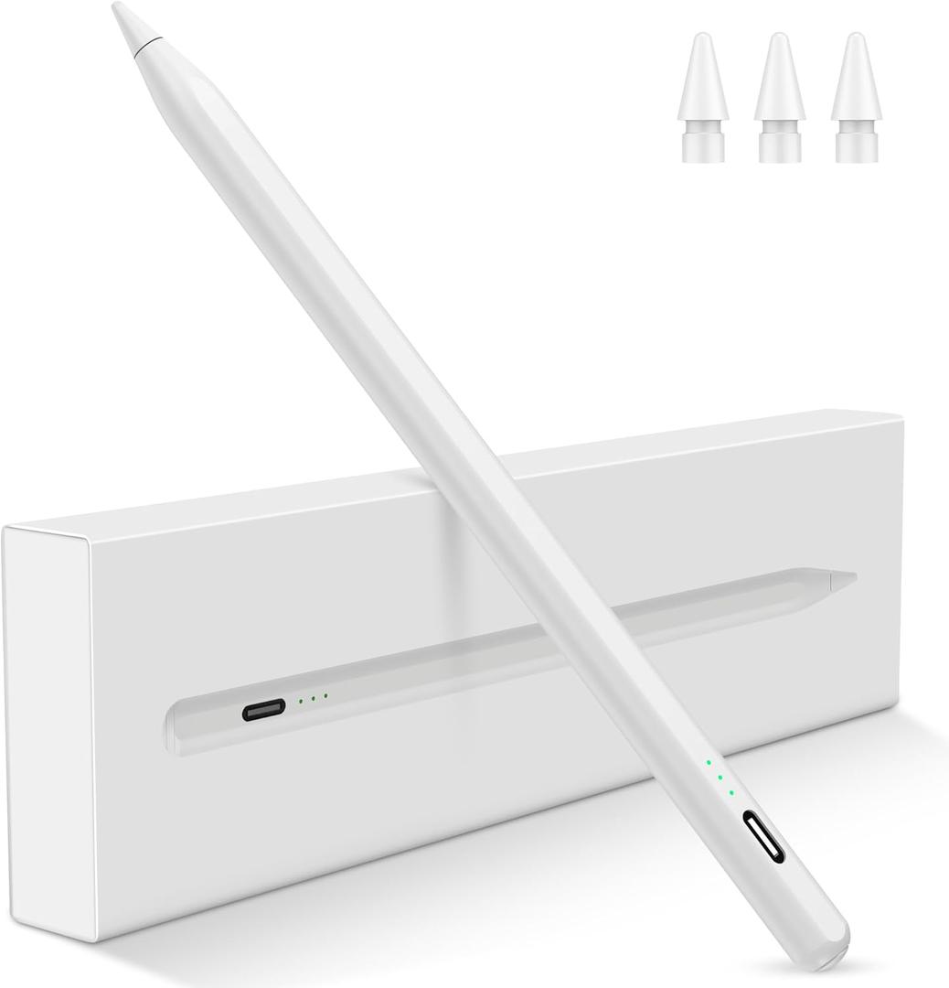 Stylus Pen for iPad 2026-2018, 15 Mins Fast Charge Pencil for iPad A16 11th/10th/9-6th Generation, Air M4 M3 M2 11"/13"/5-3rd, Pro M4 11/12.9/13, Mini A17 Pro/6/5th, Tilt Sensitivity Palm Rejection