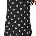 MakeMeChic Women's Polka Dots Midi Skirt Summer Mesh Flowy Long Skirts, Medium Size medium