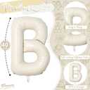 40 Inch Beige BRIDE TO BE Foil Balloons, Gaint Cream Bride Balloon Bachelorette Party Decorations, Large Ivory BRIDE TO BE Mylar Balloon Letter Banner for Engagement Bridal Shower Sign Hen Party Decor