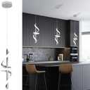 CANEOE Modern Pendant Light Kitchen Island Lighting 6000K Chrome LED Pendant Light Fixtures Over Island Adjustable Height Pendant Lighting for Kitchen Island Dining Room Bedroom Pendant Lamp,1 Pack