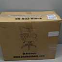 BestOffice | Ergonomic Office Chair | Mid-Back Swivel Desk Chair | Breathable Backrest & Lumbar Support | Adjustable Height | Sponge Seat | Rolling Wheels | Black | for Adults & Women