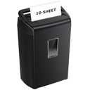 Bonsaii 10-Sheet Cross Cut Paper Shredder, 5.5 Gal Home Office Heavy Duty Shredder for Credit Card, Staple, Clip with Transparent Window(C209-D)