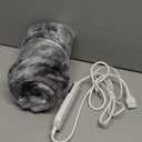 Electric Heated Blanket Throw 50''x60''Size Faux Fur Heating Blanket 10 Heating Settings, 1-8h Timer & Overheat Protection, Machine Washable, Soft Flannel and Sherpa Full Body Warmth (Light Gray)