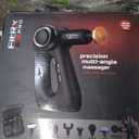 FitRx Handheld Therapeutic Percussion Massage Gun with 5 Speed Settings, 3 Arm Angles, and 4 Swappable Heads for Premium Back & Muscle Relief