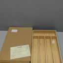 Bamboo Kitchen Drawer Organizer, 8.25 Inch Silverware Utensil Holder for Samll Drawer, Silverware Organizer for Cutlery Knives