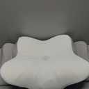 DONAMA Cervical Pillow for Neck and Shoulder, Contour Memory Foam Pillow, Ergonomic Neck Support Pillow for Side Back Stomach Sleepers with Pillowcase (Queen Size 24.8"Lx14.96"Wx5.51"H, Light Grey)