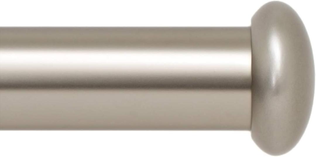 Ivilon Adjustable Window Curtain Rod - Heavy-Duty, Ideal for Living Room, Bedroom - Easy Install, Satin Nickel 16-28 Inch