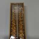 Creative Co-Op Unscented Tree Shaped Taper Candles, Gold, Boxed Set of 2 (10")