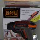 BLACK+DECKER 4V MAX Electric Screwdriver, Cordless, 180 RPM, 8 Bits With Built-In, Storage Compartment, Batteries Included (BDCS50C)
