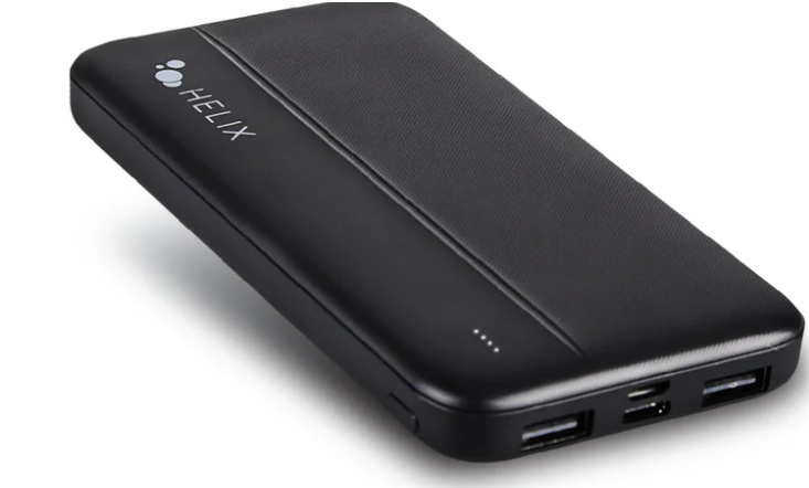 Helix Turbo Volt + Power Bank 10000 mAh with USB-C and Dual USB-A Ports 