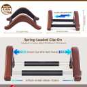 Acoustic Guitar Stand,Adjustable Clip-On Self-Standing Solid Wooden Guitar Stands Floor,Portable Light Weight Martin Guitar Holder and Guitar Clamp,Gift for Acoustic, Classic and Folk Guitar