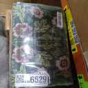 3x5 Floral Washable Area Rug for Kitchen, Non-Slip Soft Vintage Boho Carpet, Botanical Forest Green Small Low Pile Rugs for Bedroom, Entryway, Home Office, Dorm, Dark Green