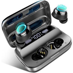 Motast Wireless Earbuds, Bluetooth 5.1 Earbuds with 140H Playtime, Bluetooth Headphones Noise Cancelling Stereo Bass Wireless Earphones in Ear with Mic, USB-C Charging Case, IP7 Waterproof Headset (Grey)