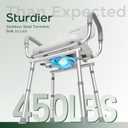 Swivel Shower Chair with Arms and Back, 450lbs Heavy Duty Shower Chair for Elderly and Disabled, Handicap Shower Chairs for Inside Shower Stool & Bath Tub Seat for Adults