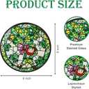 2 x St Patricks Day Decor Irish Gifts for Women Men Stained Glass St Patrick's Day Ornament Leprechaun Shamrock Window Hanging Decorations 6 Inch