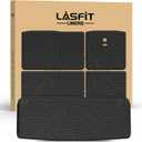 LASFIT Cargo Mat & Backrest Mats for Nissan Armada/Infiniti QX80 2019-2024, All Weather TPE Custom Fit Easy Clean Durable No-Curling Trunk Mat for Armada & QX80, Black