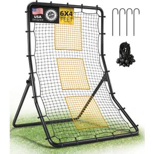 Heavy Duty Baseball Rebounder Net Fielding Trainer Softball Pitch Back Size: 6 x 4 ft