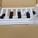 Luggage Rack, Folding Luggage Rack for Guest Room, Bamboo Suitcase Stand with Unique Magnetic Locking, Luggage Stand with Storage Shelf for Hotel, Bedroom, Guest Room, White, WT01XLG1