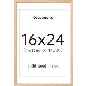 upsimples 16x24 Picture Frame Solid Wooden, Nursery Decor, 1Pack Natural
