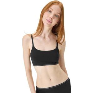 Florence by Mills Women's Cozy Crush Seamless Scoop Bralette (Black), XXS