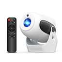 【Electric Focus】Projector with WiFi 6 and Bluetooth 5.0, Mini Portable Native 720P with 4K Support, Smart Proyector Built in Apps, Auto Vertical Keystone, Home Movie Projectors for Outdoor