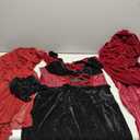 Spooktacular Creations Little Red Riding Hood Costume Women, Dark Red Velvet Dress Hooded Cloak for Fairy Halloween Parties, XL