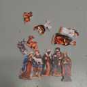 12 Pcs Mini Nativity Scene Set for Christmas Indoor Decor Wooden Little Nativity People Set Mini Jesus Christmas Ornaments Gifts Xmas Tabletop Scenes Figures (Dignified Style)