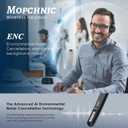 Mopchnic Bluetooth Headset, Wireless Headphone with AI Noise-Canceling Microphone On Ear Wireless Headset with USB Dongle for Computer Office