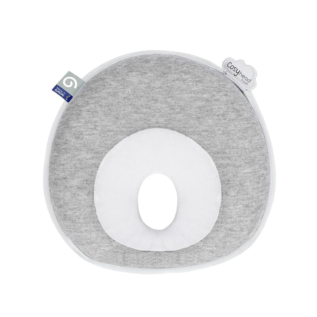 Babymoov Cosyhead Fresh Headrest, Gray and White  Soft Cotton Support for Baby Bouncers, Strollers & Car Seats