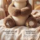 Breathing Stuffed Animal, Detachable Mother and Baby Otter Plush, Pure Belly Motion with Volume Control, Washable Sleeping Otter Plush Breathing for Adults and Kids Anxiety Relief