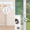 Vent Systems 4" inch Air Vent Duct Connector Flange Straight Ventilation Pipe Plastic Ducting Connector Plate For Cooling Heating Ventilation System HVAC With Valve