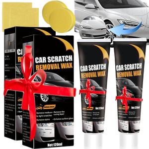 2 Packs Scratch Remover for Vehicles Car Scratch Remover Paste New Upgrade for Deep Scratches with Wipe & car Polish Sponge Buffing Compound for Car Paint Restorer
