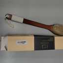 ICANdOIT-17.71Inch Natural Boar Bristles Anti-Slip Curved Long Handle Bath Brush,Bent Handle Shower Scrubber for Exfoliating,Shower Back Brush